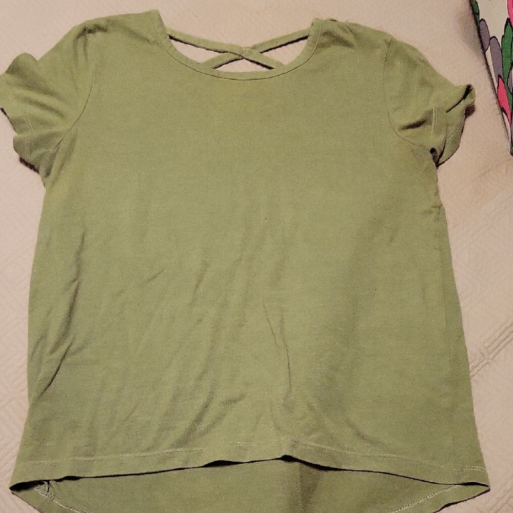 Olive Green Girls Top